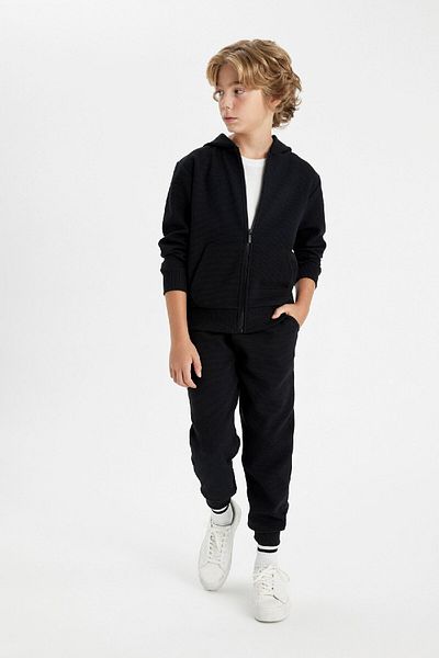 DeFacto Boy's Black Waist Elastic Pocket Jogger School Sweatpants 25k 801004204