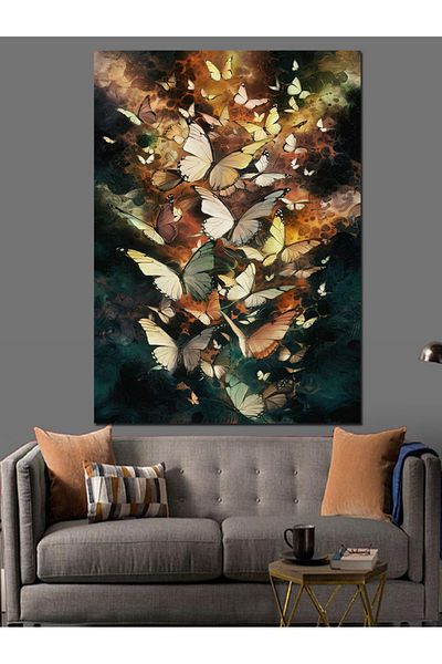 Tablomega Canvas Decorativ Aripi Curcubeu - Tablou din Lemn MDF