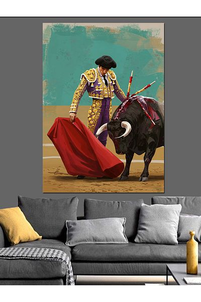 Tablomega Tauritor și Taur Pânză Decorativă - Lemn MDF