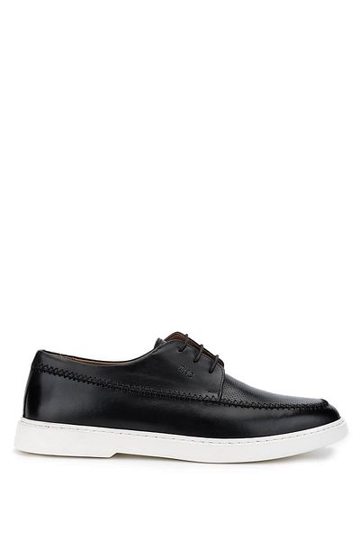 Tamer Tanca Men's Genuine Leather Black Leather Casual Shoes