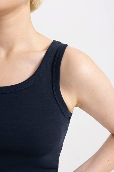 DeFacto Slim Fit Dar Kesim U Yaka Ribana Atlet C9826AXNS