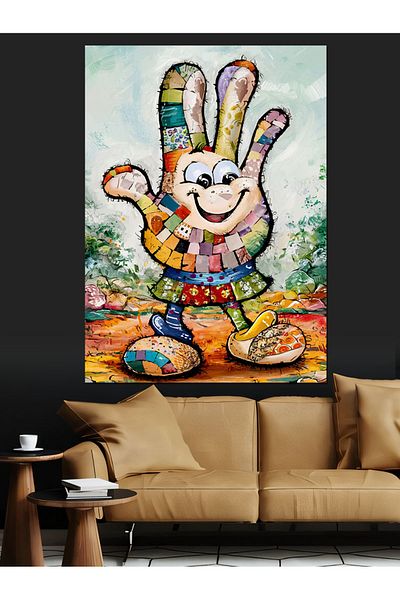 Tablomega Patchwork Hand Decorative Canvas - Mdf Wooden Painting
