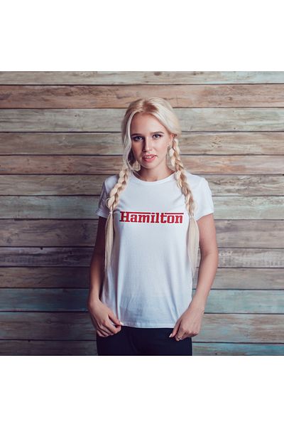 The Lucid Lab Μπλουζάκι Hamilton / Ferrari - Λευκό