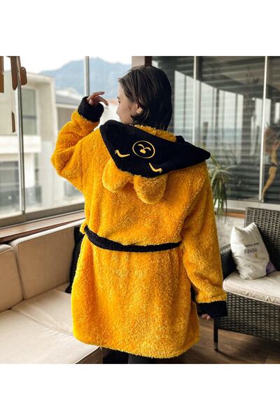 Pandamkee Hooded Unisex Wellsoft Plush Dressing Gown, bathrobe