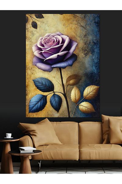 Tablomega Pânză decorativă oficială Purple Rose - Lemn MDF