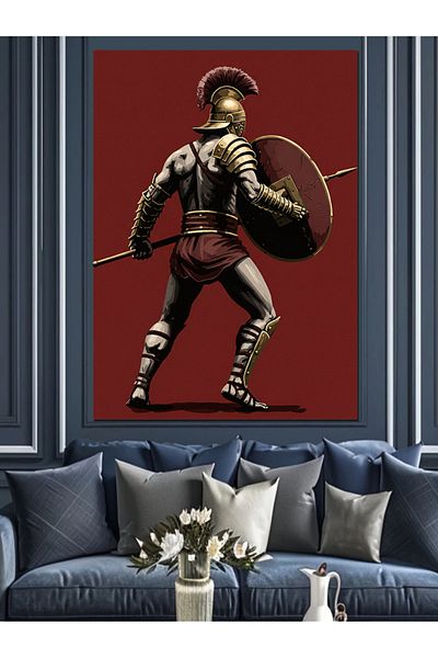 Tablomega Roma Warrior and Strength Canvas Decorativă - Lemn MDF
