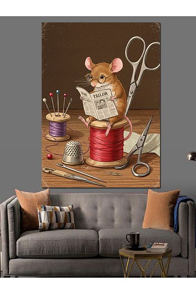 Tablomega Stitch and Mouse Art Decorative Canvas - Mdf Wooden Painting