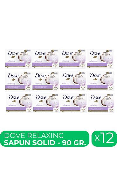 Dove Relaxing, sapun solid hidratant, 12 buc x 90 gr.
