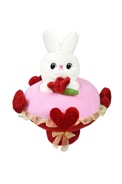 Pababo Pandamkee Plush Rabbit Love Bouquet and Gift Set Valentine's Day Birthday Gift