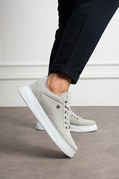 L.A Polo Süet Rahat Kalıp Buz Renk Erkek Sneaker Ayakkabı 039