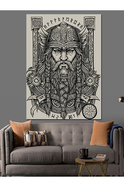 Tablomega Pictură Decorativă Viking Portrait - Lemn MDF
