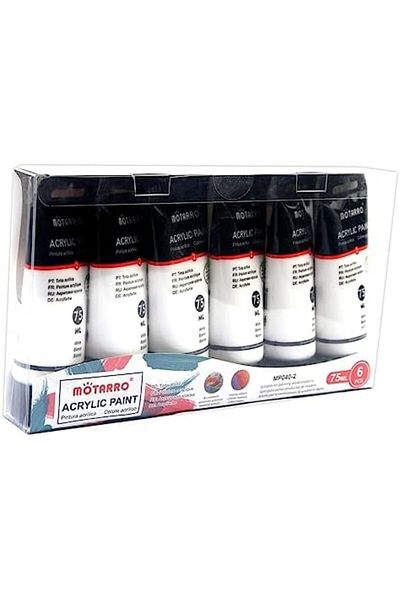 MOTARRO 6 Pack Acrylic Paint, Rich Pigments Acrylic Paints Set