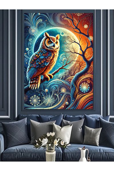 Tablomega Noctilucent Owl Decorative Canvas - Mdf Wooden Painting