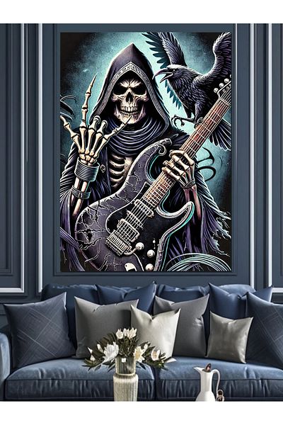 Tablomega Dark Grim Reaper Decorative Canvas - Mdf Wooden Painting