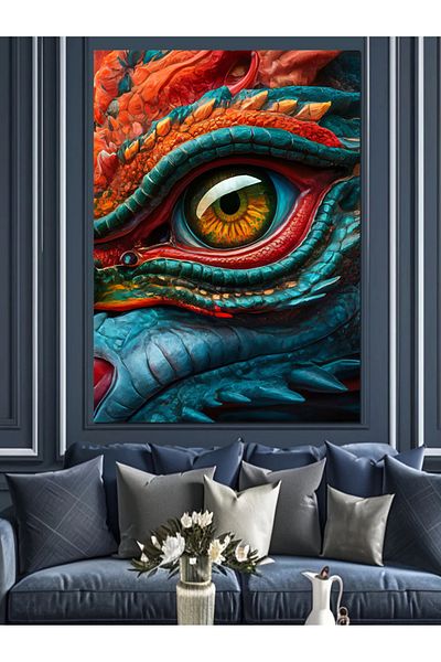 Tablomega Pânză decorativă Dragon Eye - Lemn MDF