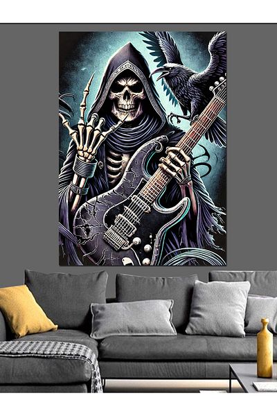Tablomega Dark Grim Reaper Decorative Canvas - Mdf Wooden Painting