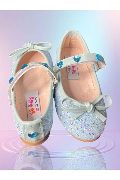 3b kids BALERINI DE PIATRĂ CU DESIGN SPECIAL DE STICLA ALBASTRĂ