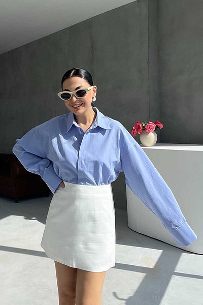 Seda Yalçın Atelier Cămașă oversize Baby Blue
