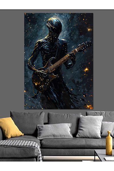 Tablomega Chitară electrică care cântă Alien Canvas Decorativ - MDF Lemn