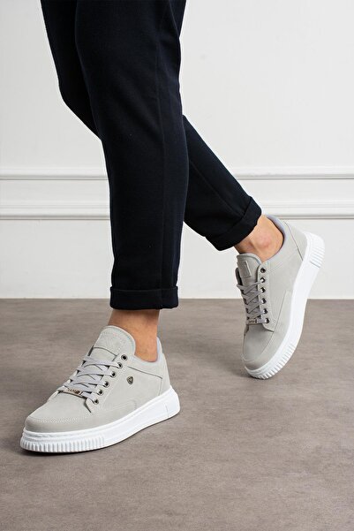 L.A Polo Süet Rahat Kalıp Buz Renk Erkek Sneaker Ayakkabı 039