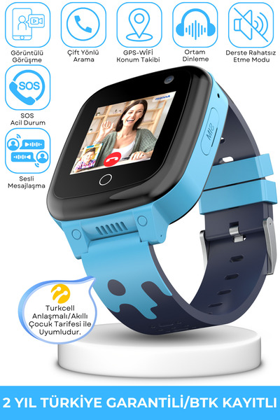 Vireon NEO25 Akıllı Çocuk Saati Sim Kartlı ve Görüntülü Görüşme Gps Özellikli...