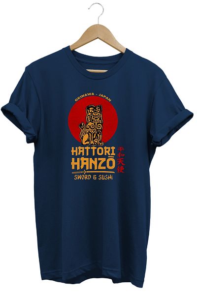 remonz Kill Bill Hattorı Hanzo με στάμπα 100% βαμβακερό κανονικό μπλουζάκι κανονικού μεγέθους T-shirt