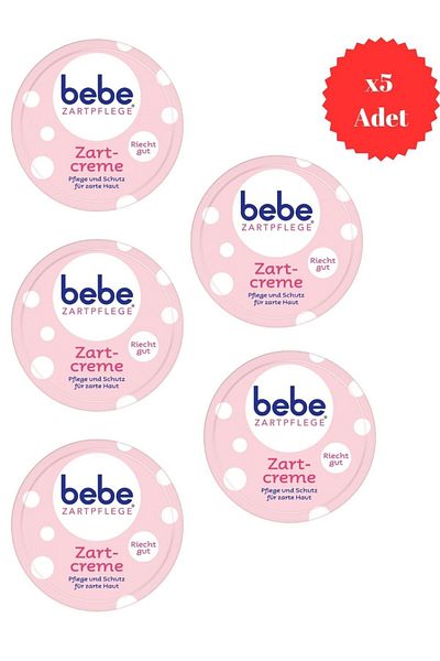 Bebe Zartpflege Baby/Kids Sensitive Care Skin Cream 50ml X5 Pcs