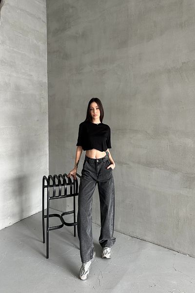 XRAY JEANS Women's Jean Wide Leg Baggy Wide Smoked Denim Trousers
