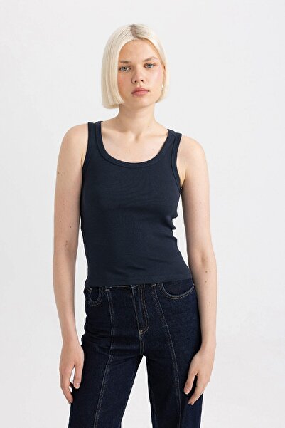 DeFacto Slim Fit Dar Kesim U Yaka Ribana Atlet C9826AXNS