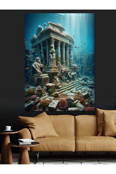 Tablomega Pânză decorativă Sunken City - Lemn MDF
