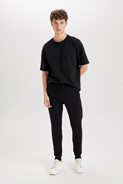 DeFacto Slim Fit Jogger Sweatpants - Lace-Up Waist, Elastic Leg, Zipper Pocket A4387Ax24Au