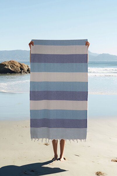 Homedius منشفة حمام شاطئ Peshtemal مصنوعة من القطن الأمريكي 100% - 100x180 سم