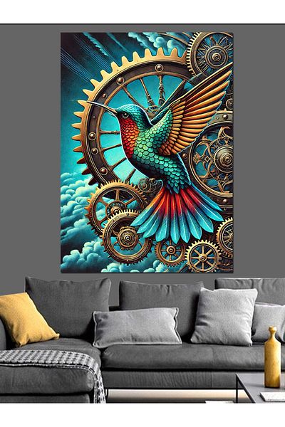 Tablomega Pânză decorativă cu pasăre colibri - MDF Lemn