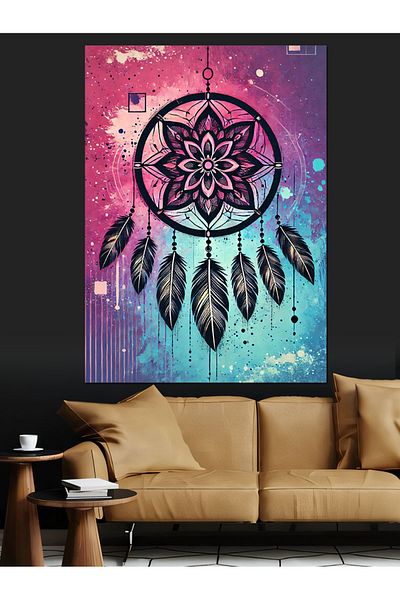 Tablomega Διακοσμητικός καμβάς Dreamcatcher Design - Ξύλινος πίνακας MDF