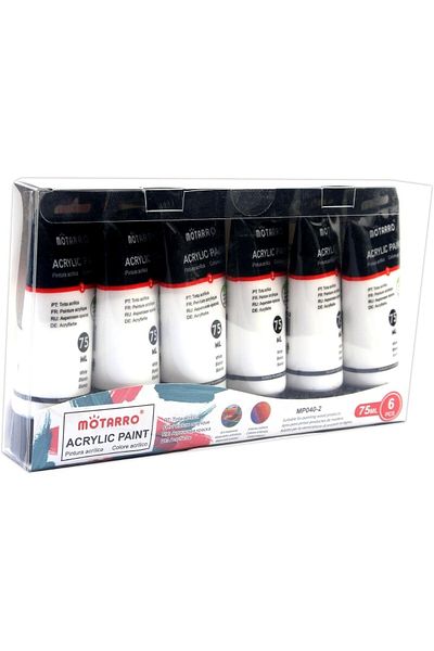 MOTARRO 6 Pack Acrylic Paint, Rich Pigments Acrylic Paints Set