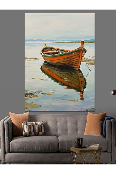 Tablomega Sandal Decorative Canvas by the Lake - Mdf Wooden Table