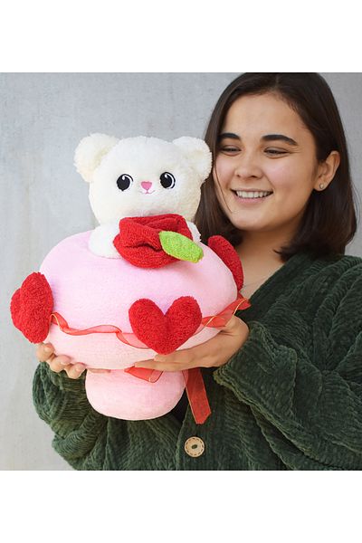 Pandamkee Plush Teddy Bear Love Bouquet and Gift Set Valentine's Day Birthday Gift