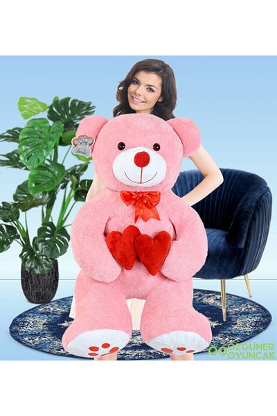 Pandamkee Original 100 Cm Pink Bobo Plush Teddy Bear