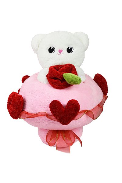 Pandamkee Plush Teddy Bear Love Bouquet and Gift Set Valentine's Day Birthday Gift