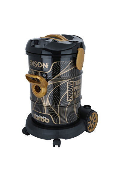 Edison Barrel Vacuum Cleaner, 2000 Watt, 25 Liter - Black