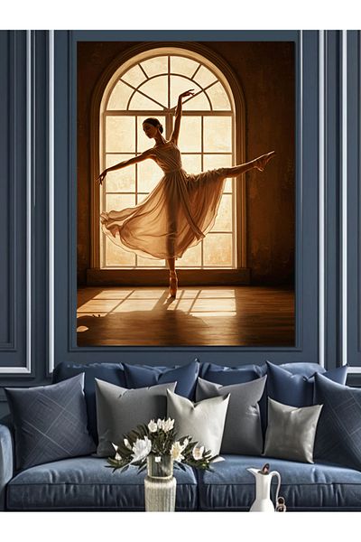 Tablomega Ballerina Woman Decorative Canvas - Mdf Wooden Painting