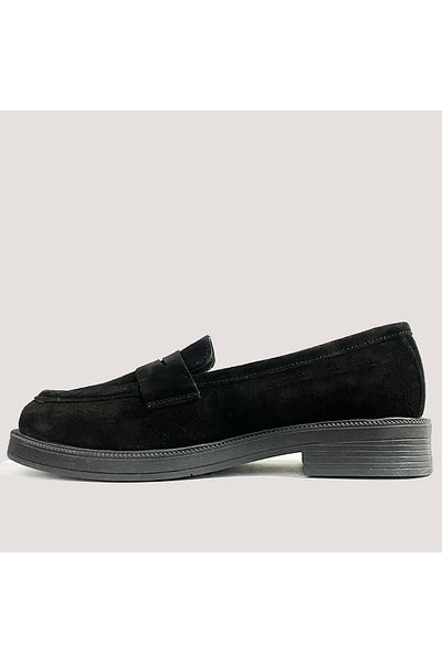 Bulldozer Women's Suede Leather Casual Shoes 250774   - Black - 38