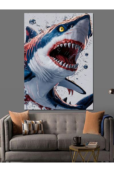 Tablomega Pânză decorativă Killer Shark - Lemn MDF