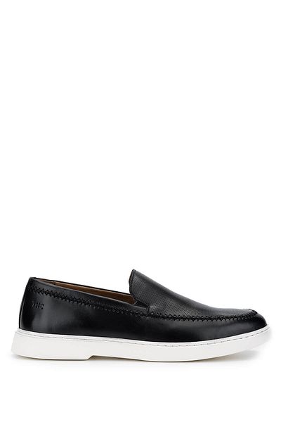 Tamer Tanca Men's Genuine Leather Black Loafer Shoes