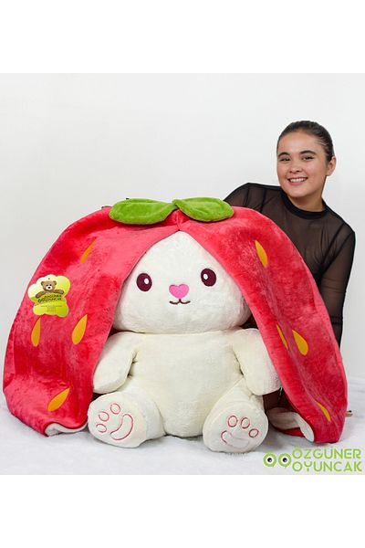 Pandamkee أرنب فراولة مع حقيبة 180 سم