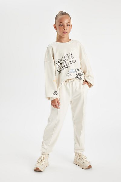 DeFacto Κορίτσια - Basic Jogger Sweatpants με ελαστική μέση και τσέπες D0731a824au