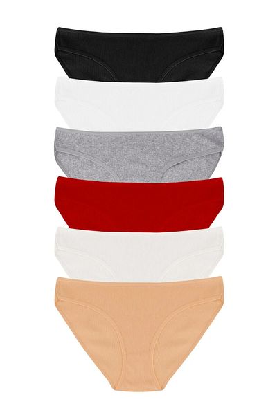 Beyaz Gelincik Underwear Women's Cotton Panties 6 Pack