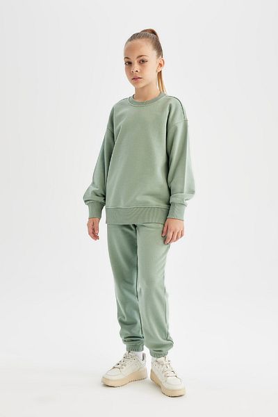 DeFacto Jogger Sweatpants για κορίτσια - εμπριμέ, ελαστική μέση, τσέπες C7670a824au