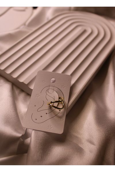 Dropaksesuar There Are Perforation-Free Uses Fishbone Steel Earrings