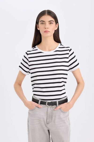 DeFacto Women's Short Sleeve T-Shirt C2612Ax/Bk81 - Champions League Studio T-Shirts